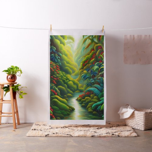 Lush Tropical Rainforest Cheater Quilt Sew Panel Fabric