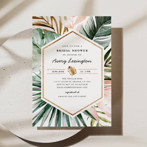 Lush Tropics Bridal Shower Invitation