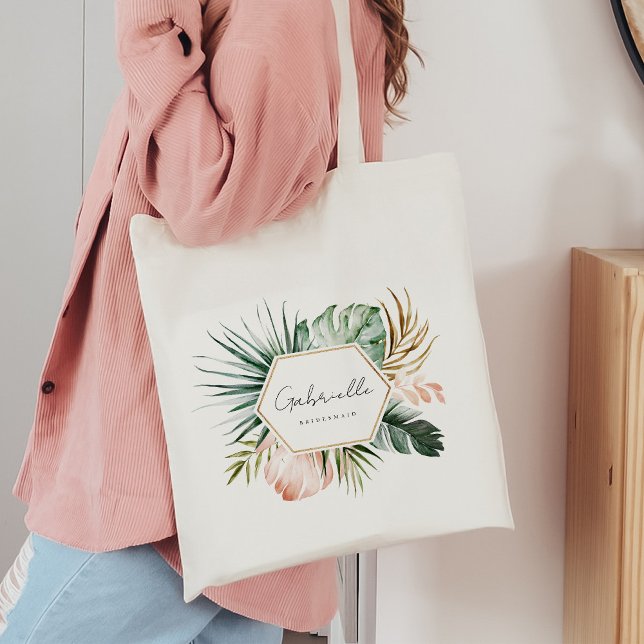 Lush Tropics Bridesmaid Bachelorette Tote Bag (Creator Uploaded)