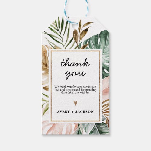 Lush Tropics Wedding Favor Tag