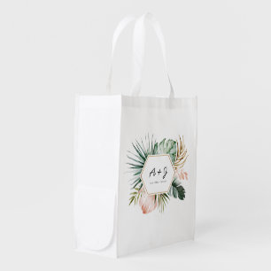 Lush Tropics Wedding Grocery Bag