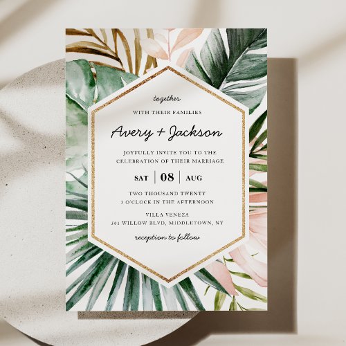 Lush Tropics Wedding Invitation