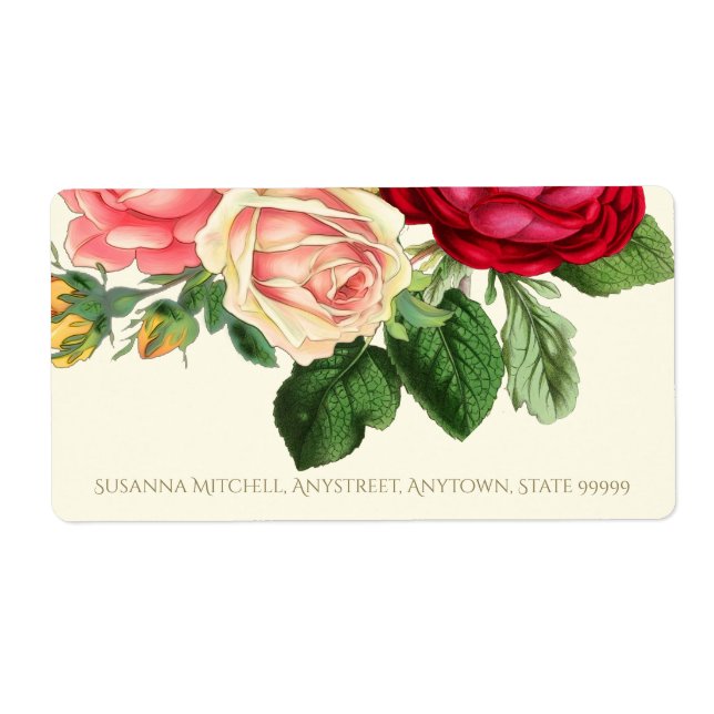 Lush Vintage Floral ID225 Label (Front)