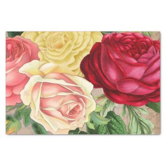 Lush Vintage Floral ID225 Tissue Paper