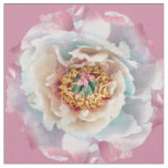 Lush White Peonies Pattern Fabric