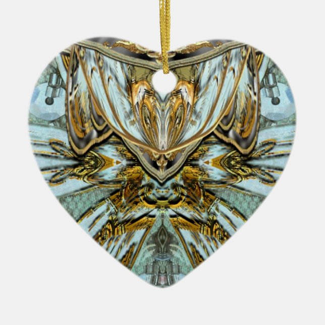 LushFlow Elegant Lady Ceramic Ornament (Front)