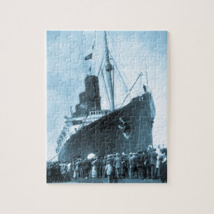 Lusitania Arrives in New York Vintage Jigsaw Puzzle