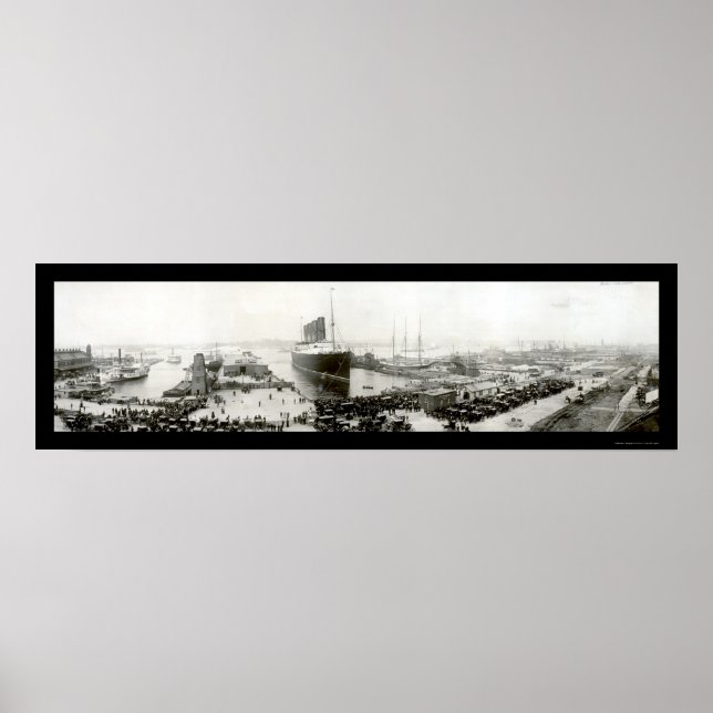 Lusitania End Voyage Photo 1907 Poster (Front)