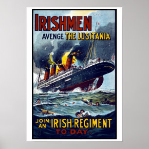 Lusitania Ship Poster