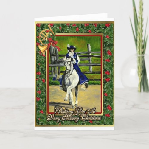 Lusitano Dressage Horse Blank Christmas Card