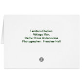 Lusitano Stallion Cards (Back Horizontal)