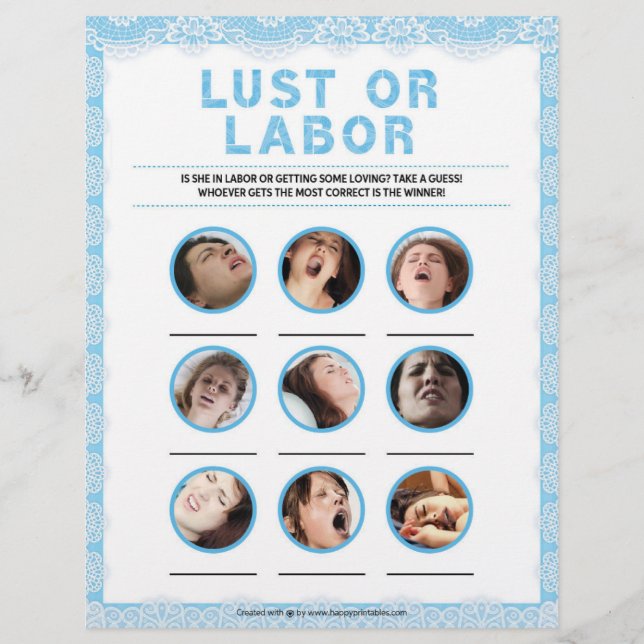 Lust Or Labor [Luxury Lace [Blue]] Letterhead (Front)