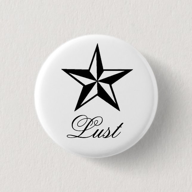 lust pinback button (Front)