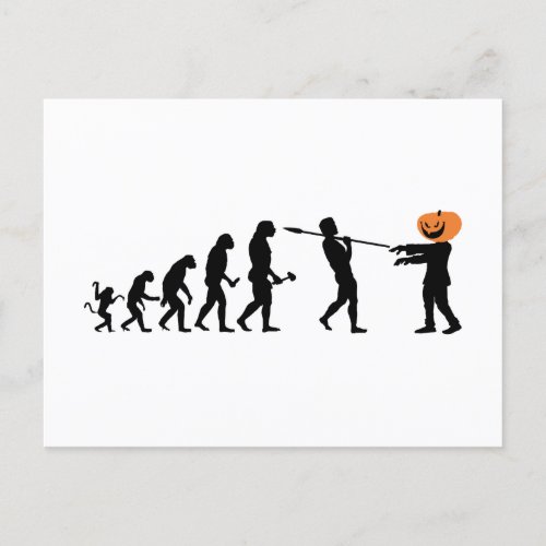 Lustic Zombie Evolution Halloween Postcard