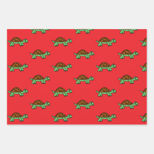 Lustiege turtle wrapping paper sheets