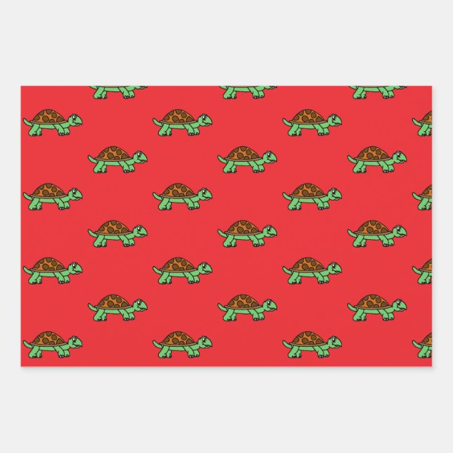 Lustiege turtle wrapping paper sheets (Front)