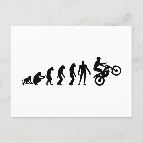 Lustige Enduro Bike Evolution Postcard