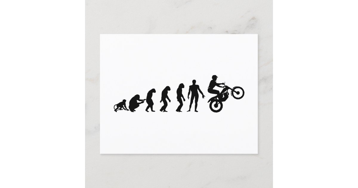 Lustige Enduro Bike Evolution Postcard Zazzle