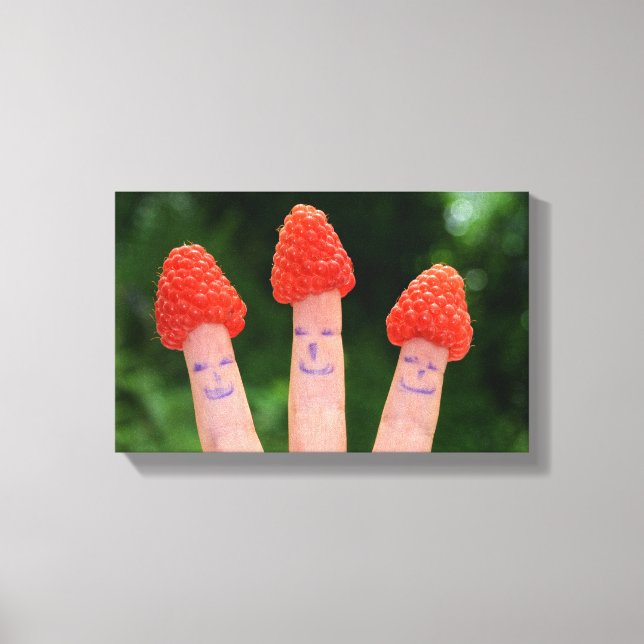 Lustige Himbeerfinger Canvas Print (Front)