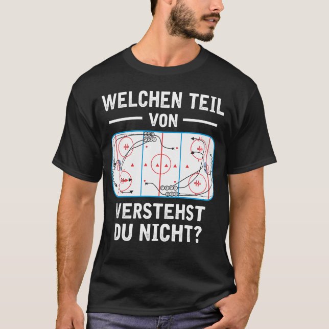 Lustiger Eishockey Trainer Hockey Taktik T-Shirt (Front)