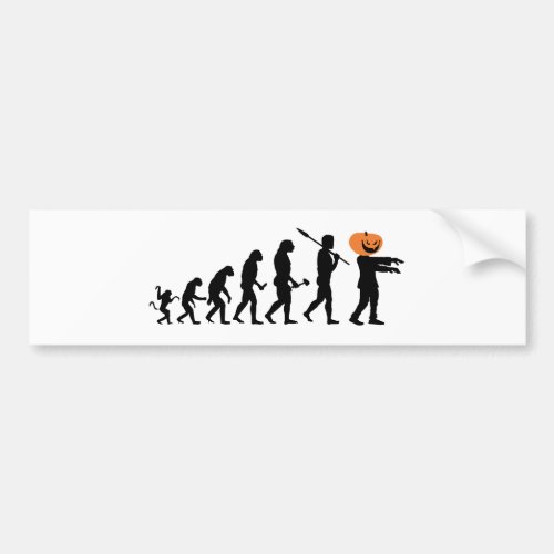 Lustiger Halloween Evolution  Bumper Sticker