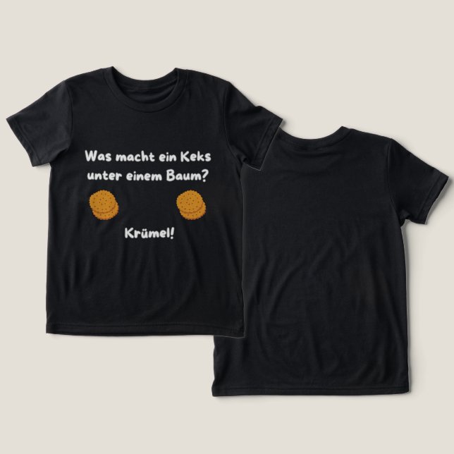 Lustiger Keks-Witz in German - For children Tri-Blend Shirt (Design Front & Back)