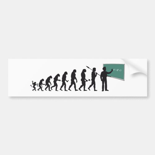 Lustiger Lehrer Evolution Bumper Sticker