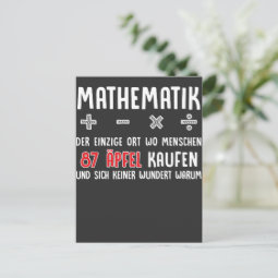 Lustiger Mathe Nerd Spruch Mathematik Schule Postcard Zazzle