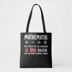 Lustiger Mathe Nerd Spruch Mathematik Schule Tote Bag