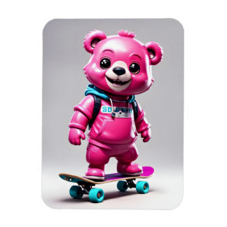 Lustiger Skater Bär Magnet