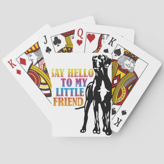 Lustiges Doggenbild Poker Cards (Back)