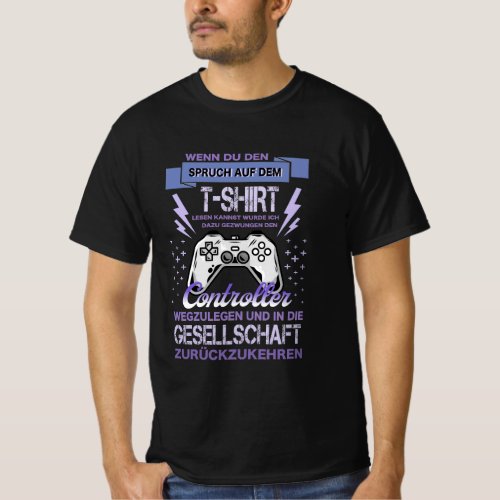 Lustiges Gamer Zocker PC Geschenk  T_Shirt