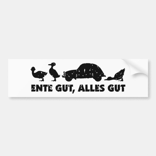 Lustiges Retro 2cv Enten Truppe Autoaufkleber Bumper Sticker (Front)
