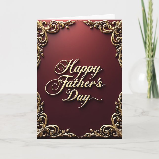 Lustrous Fathers Day Inscription Card (Front)