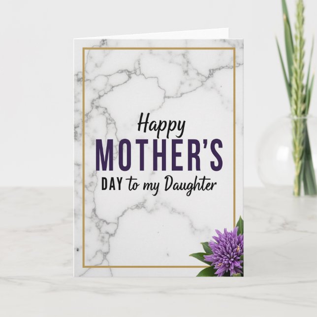 Lustrous Gold Mothers Day Card (Front)