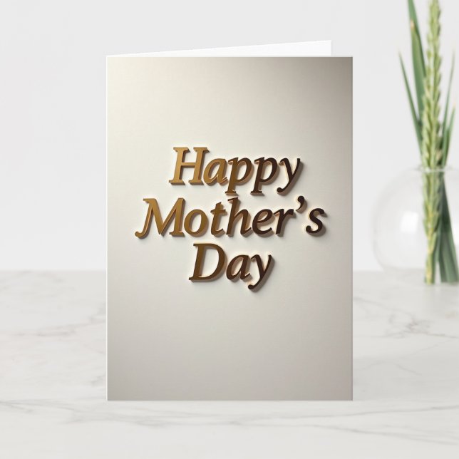 Lustrous Mothers Day Bronze Card (Front)