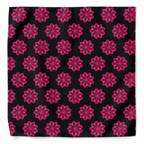 Lustrous Pink Flower Bandana