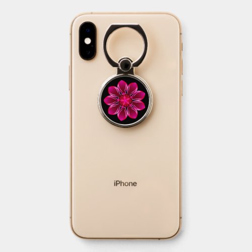 Lustrous Pink Flower Phone Ring Stand