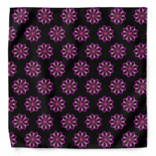 Lustrous Purple Pink Flower Bandana