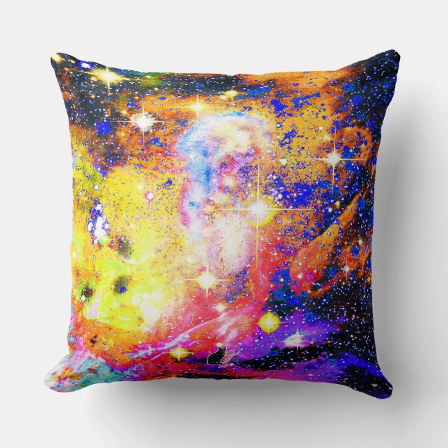 Lustrous Star Field Throw Pillow (Front)