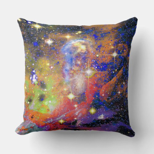 Lustrous Star Field Throw Pillow