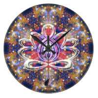 Lustrous Zen Lotus Clock