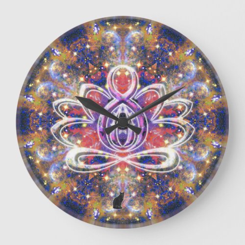 Lustrous Zen Lotus Clock