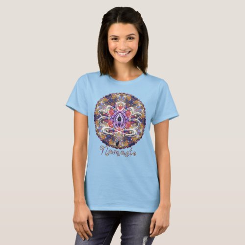 Lustrous Zen Lotus Namaste T_Shirt