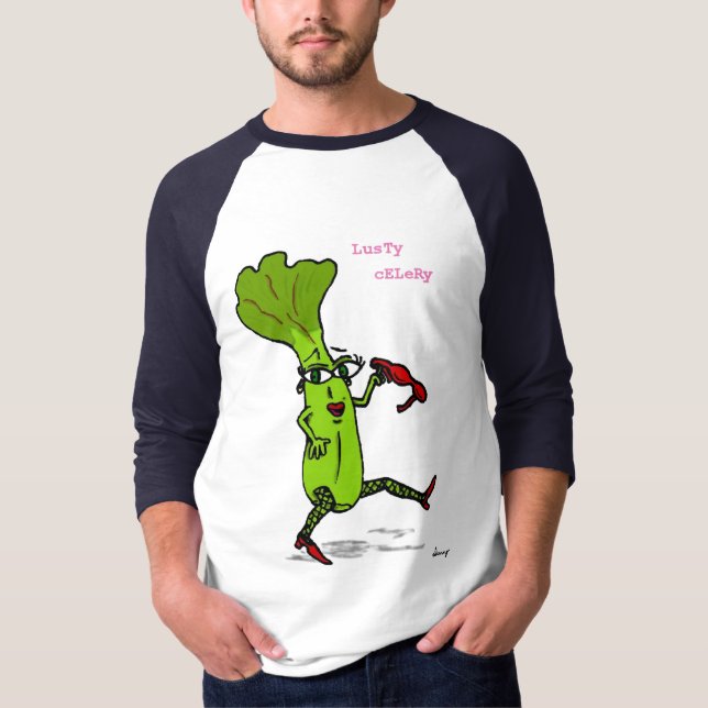 Lusty Celery Mens Raglan T-shirt (Front)