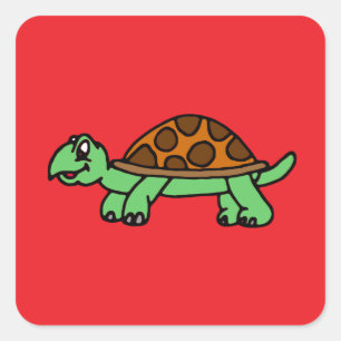 Lusy turtle square sticker