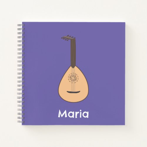Lute _ cute acoustic musical instrument Notebook