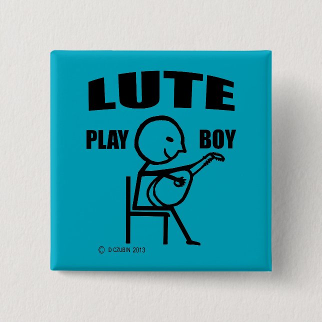 Lute Play Boy Button (Front)