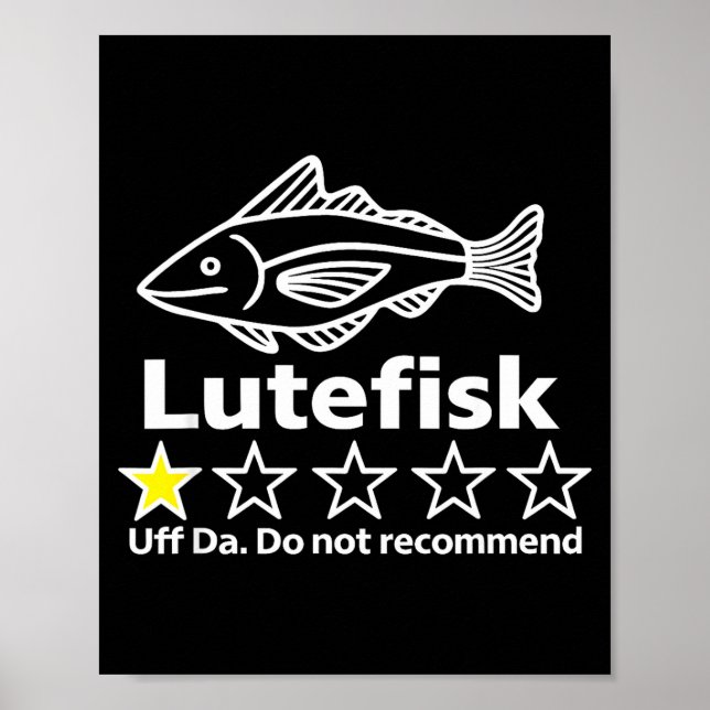 Lutefisk Highly Recommend Funny For Men Women  Poster (Front)