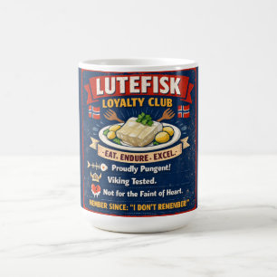 Lutefisk Loyalty Club Norwegian Coffee Mug
